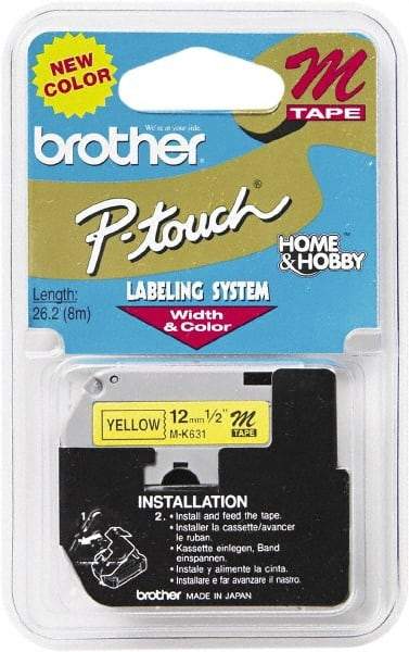 Brother - 1/2" Wide, Yellow Tape Cassette - For Label Maker - A1 Tooling