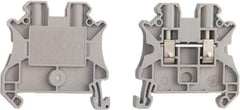 Schneider Electric - 1 Pole, 1,000 Volt, 41 Amp, -40 to 266°F, DIN Rail Mount, Polyamide Passthrough Terminal Block - 2 Contacts, 26 to 10 AWG Compatibility, 47-1/2mm High - A1 Tooling