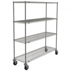 Metro - 600 Lb Capacity 4 Shelf Mobile Wire Shelving Unit - Add-On Unit - A1 Tooling