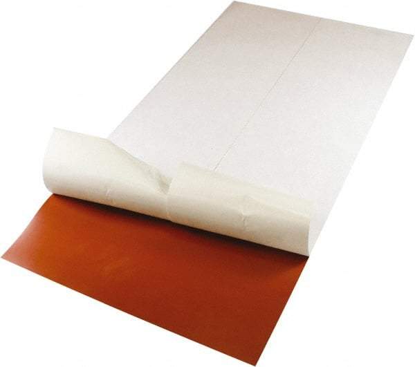 Value Collection - 24" Long, 12" Wide, 1/16" Thick, Silicone Rubber Foam Sheet - 50 to 60 Durometer, Red, -60 to 400°F, 550 psi Tensile Strength, Adhesive Backing - A1 Tooling