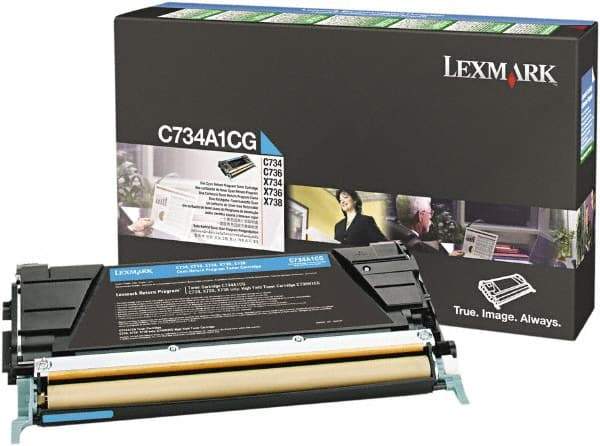 Lexmark - Cyan Toner Cartridge - Use with Lexmark C734, C736, X734, X738 - A1 Tooling