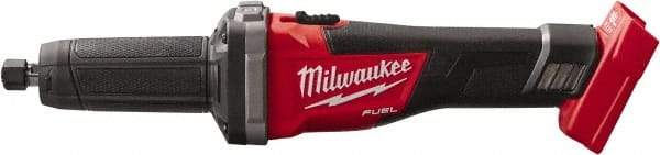 Milwaukee Tool - 1/4" Collet, 20,000 RPM, Inline Handle Electric Die Grinder - 18 Volts - A1 Tooling