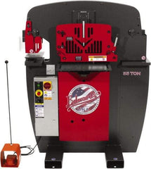 Edwards Manufacturing - 11-3/16" Throat Depth, 55 Ton Punch Pressure, 1-1/16" in 5/8" Punch Capacity Ironworker - 3 Phase, 230 Volts - A1 Tooling