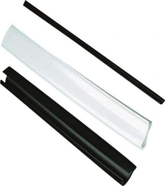 Caplugs - High-Density Polyethylene Edge Liner - 0.22" Wide x 0.1598" Deep, 0.07 to 0.121" Hard Metal Thickness, Black - A1 Tooling