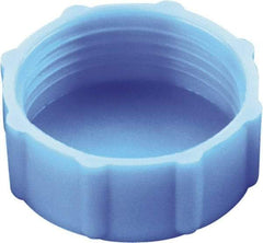 Caplugs - Round Head, Threaded Cap - 7/16" Long, High-Density Polyethylene, Blue - A1 Tooling