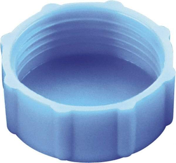 Caplugs - Round Head, Threaded Cap - 13/64" Long, High-Density Polyethylene, Blue - A1 Tooling