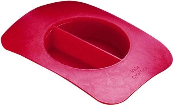 Caplugs - 2.05" ID, Round Head with Rectangular Flange Flange Plug - 3/4" Long, Low-Density Polyethylene, Red - A1 Tooling