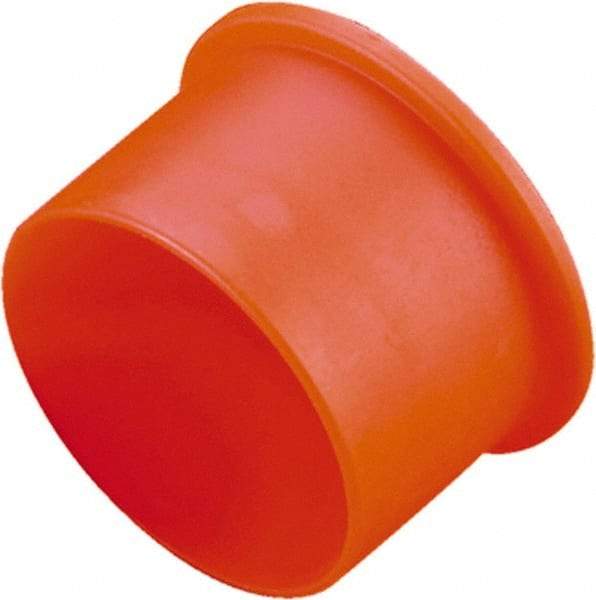 Caplugs - 1.842" ID, Round Head, Tapered Cap - 2.11" OD, 3/4" Long, Low-Density Polyethylene, Orange - A1 Tooling