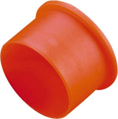 Caplugs - 1.842" ID, Round Head, Tapered Cap - 2.11" OD, 3/4" Long, Low-Density Polyethylene, Orange - A1 Tooling