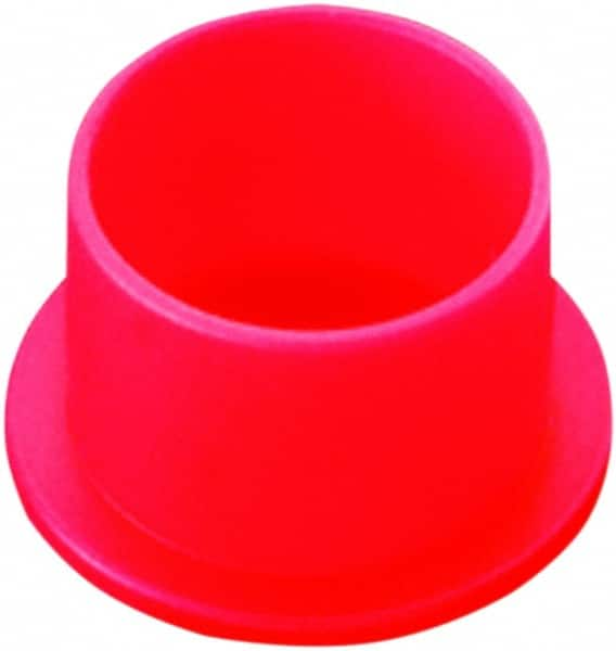 Caplugs - 0.833" ID, Push-On, Round Head Cap - 1.09" OD, 23/32" Long, Low-Density Polyethylene, Red - A1 Tooling