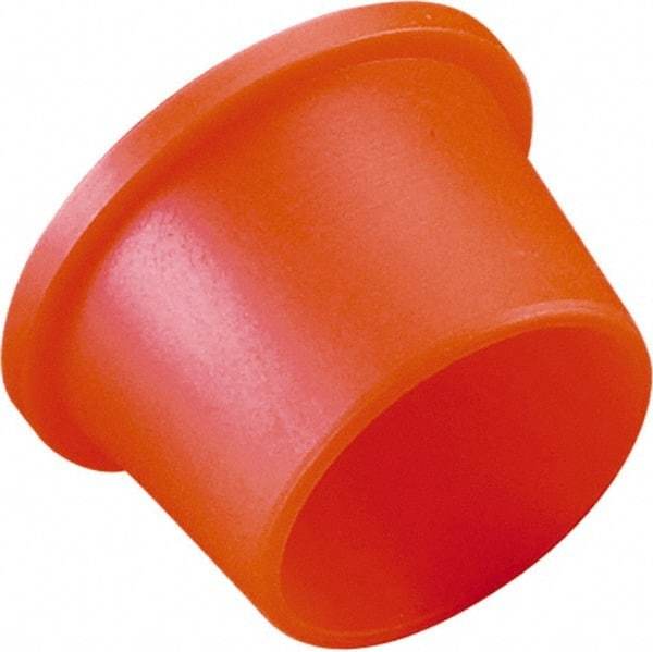 Caplugs - 2.262" ID, Round Head, Tapered Plug - 2.47" OD, 59/64" Long, Low-Density Polyethylene, Orange - A1 Tooling