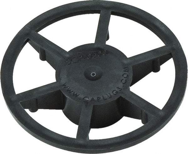 Caplugs - 0.809" ID, Pin Wheel Cap - 35/64" Long, Low-Density Polyethylene, Black - A1 Tooling