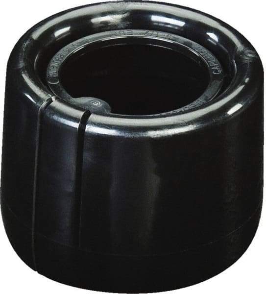 Caplugs - Round Head, Tear-Tab Tube Cap - Low-Density Polyethylene, Black - A1 Tooling