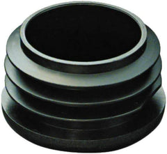 Caplugs - Round Finishing Plug for 10 to 14 Gauge Panels, for 1-5/8" Tube Diam - 1-5/8" OD, 1/2" Deep, Low-Density Polyethylene, Black - A1 Tooling