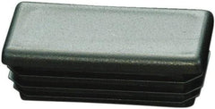 Caplugs - Rectangular Finishing Plug for 6 to 8 Gauge Panels, - 0.98" Deep, Low-Density Polyethylene, Black - A1 Tooling