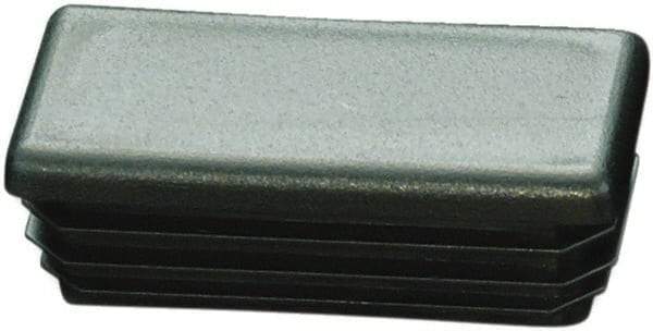 Caplugs - Rectangular Finishing Plug for 12 to 16 Gauge Panels, - 0.53" Deep, Low-Density Polyethylene, Black - A1 Tooling