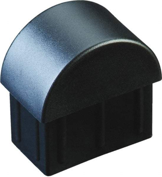 Caplugs - Domed Ribbed Finishing Plug for 16 Gauge Panels, for 1-3/16" Tube Diam - Low-Density Polyethylene, Black - A1 Tooling