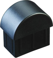 Caplugs - Domed Ribbed Finishing Plug for 16 Gauge Panels, for 1-3/16" Tube Diam - Low-Density Polyethylene, Black - A1 Tooling