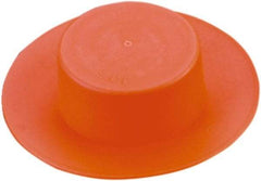 Caplugs - Round Head Flange Plug - 3/4" Long, Low-Density Polyethylene, Orange - A1 Tooling