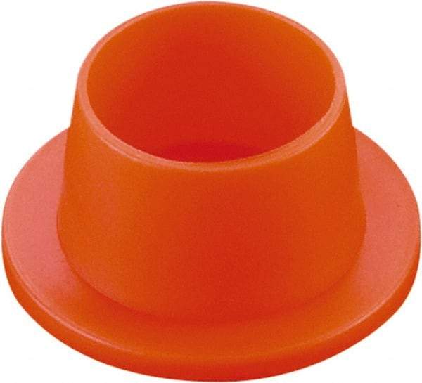 Caplugs - 1.636" ID, Round Head, Tapered Plug - 2.27" OD, 11/16" Long, Low-Density Polyethylene, Orange - A1 Tooling