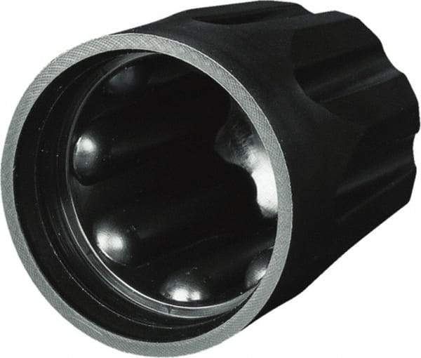 Caplugs - Serrated Round Head Sucker Rod Cap - High-Density Polyethylene, Black - A1 Tooling