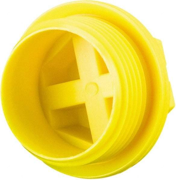 Caplugs - Hex Head with Slot, Threaded Plug - 40.39mm OD, Nylon, Yellow - A1 Tooling