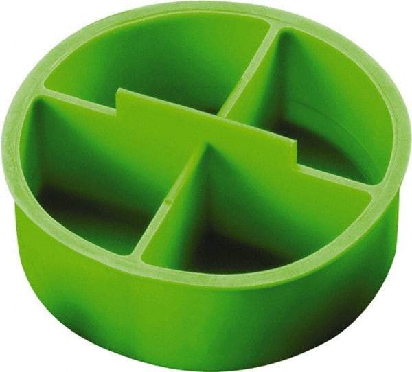 Caplugs - 2.01" ID, Round Head, Tapered Tube Plug - 2.13" OD, 1" Long, Low-Density Polyethylene, Green - A1 Tooling