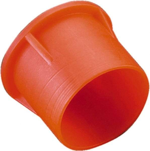 Caplugs - 0.43" ID, Round Head Tube Cap/Plug - 0.62" OD, 9/16" Long, Low-Density Polyethylene, Orange - A1 Tooling