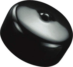 Caplugs - 1-3/16" ID, Flexible, Round Head Masking Cap - 1.33" OD, 1" Long, Vinyl, Black - A1 Tooling