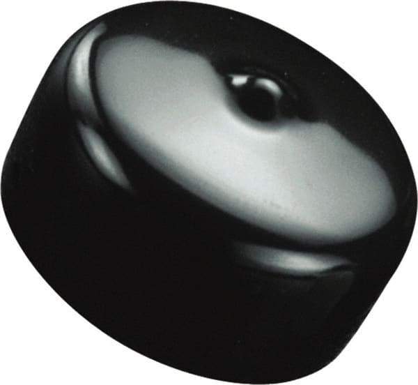 Caplugs - 0.172" ID, Flexible, Round Head Masking Cap - 1/2" Long, Vinyl, Black - A1 Tooling