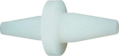 Caplugs - 0.2" (End 1) & 0.23" (End 2) ID, Round Head, Tapered Double-Ended Plug with Washer - 5/16" OD, Silicone, Natural (Color) - A1 Tooling