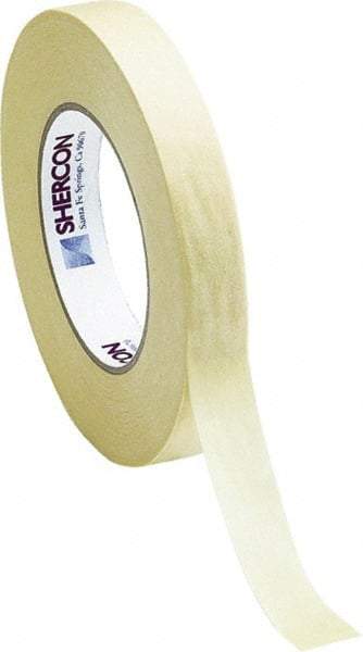 Caplugs - 1/8" Wide x 60 Yd Long Off-White Crepe Paper High Temperature Masking Tape - Series KD110125, 7.5 mil Thick - A1 Tooling