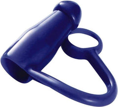 Caplugs - Round Head, Tethered Cap - 1-29/32" Long, Vinyl, Blue - A1 Tooling