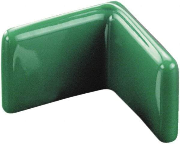 Caplugs - 1-1/2" x 1/8", Flexible Push-On L-Frame End Cap - 1/2" Long, Vinyl, Black - A1 Tooling