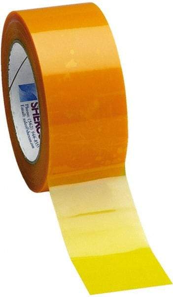 Caplugs - 20mm Wide x 72 Yd Long Yellow Polyester Film High Temperature Masking Tape - Series PC30-20MM, 3.5 mil Thick - A1 Tooling