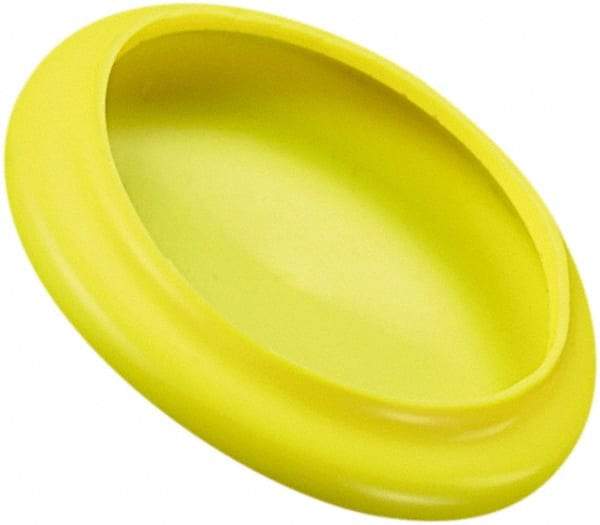 Caplugs - Flexible, Round Head Flange Cap - 4.155" OD, 1/16" Long, Vinyl, Yellow - A1 Tooling