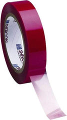 Caplugs - 9/16" Wide x 72 Yd Long Red Polyester Film High Temperature Masking Tape - Series PC11-0562, 3.5 mil Thick - A1 Tooling