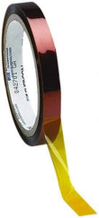 Caplugs - 3/8" Wide x 36 Yd Long Amber Polyamide High Temperature Masking Tape - Series 22-0375, 2.5 mil Thick - A1 Tooling