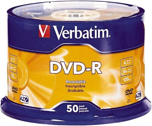 Verbatim - Silver DVD-R Discs - Use with CD, DVD - A1 Tooling