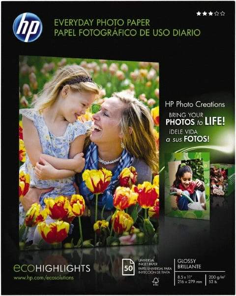 Hewlett-Packard - 8-1/2" x 11" Photo Paper - Use with Inkjet Printers - A1 Tooling