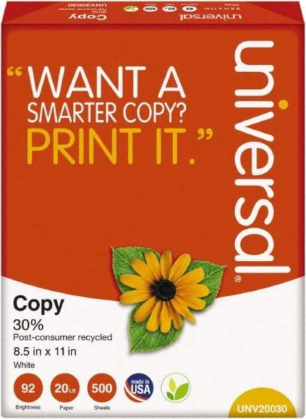 UNIVERSAL - 8-1/2" x 11" White Copy Paper - Use with Laser Printers, Copiers, Plain Paper Fax Machines - A1 Tooling