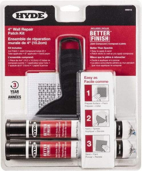 Hyde Tools - 3 oz Kit Drywall/Plaster Repair - White - A1 Tooling