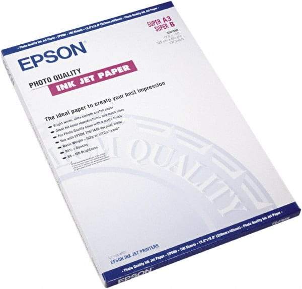 Epson - 13" x 19" Bright White Photo Paper - Use with Inkjet Printers - A1 Tooling