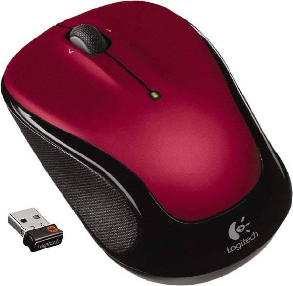 Logitech - Red Wireless Mouse - Use with Chrome OS, Linux 2.6 & Later, Mac OS X 10.5 & Later, Windows Vista, 7, 8 - A1 Tooling