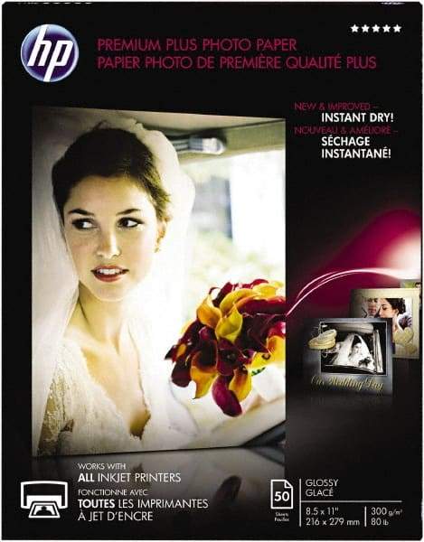 Hewlett-Packard - 8-1/2" x 11" White Photo Paper - Use with Inkjet Printers - A1 Tooling