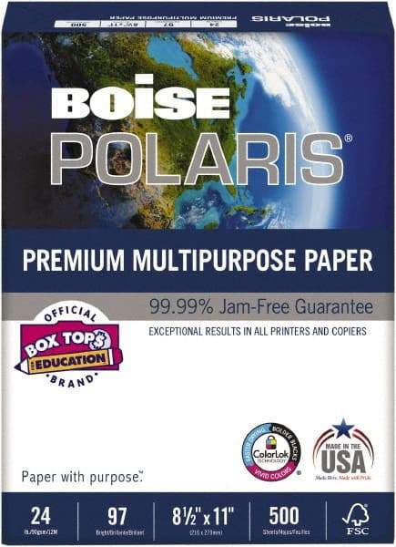 Boise - 8-1/2" x 11" White Copy Paper - Use with Laser Printers, Copiers, Inkjet Printers - A1 Tooling