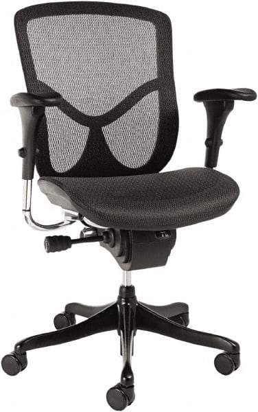 ALERA - 42-3/8" High Ergonomic Multifunction Chair - 28" Wide x 29-1/8" Deep, Breathable-A-Grade Black Mesh Seat, Black - A1 Tooling