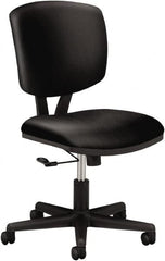 Hon - 40" High Task Chair - 25" Wide x 25-3/4" Deep, Leather Seat, Black - A1 Tooling