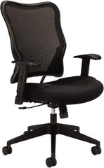 Basyx - 40-1/2" High High Back Chair - 26" Wide x 26-3/8" Deep, Leather Seat, Black - A1 Tooling