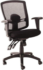 ALERA - 41-3/4" High Mid Back Chair - 30-3/4" Wide x 24-3/4" Deep, Mesh Seat, Black - A1 Tooling